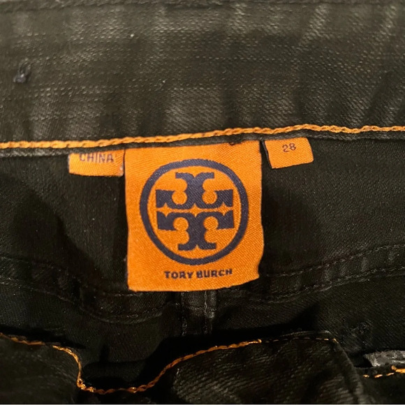 Tory Burch Black Denim Legging Size 28 - Picture 7 of 11